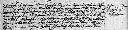 Eheregister Schriesheim: 6. September 1785